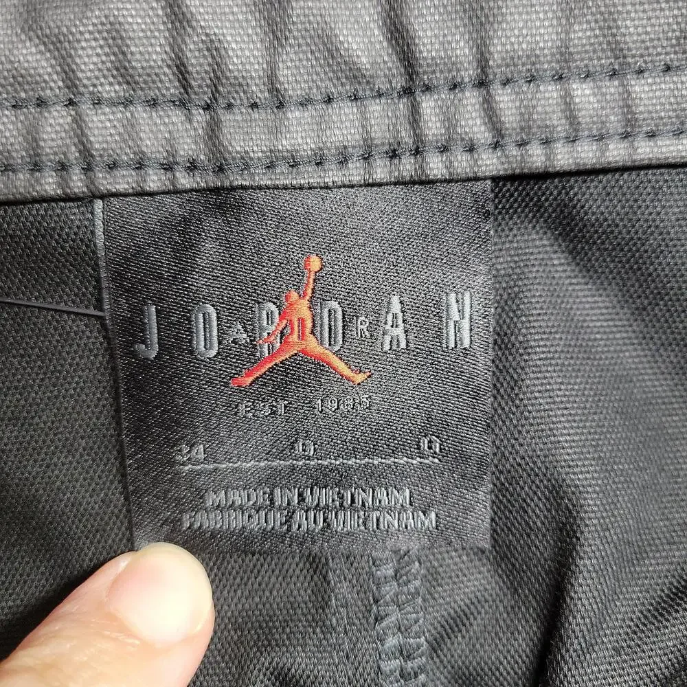 NWT Jordan Nike x Cactus Jack Shorts Men Size 34 Black Coated Waxed Travis Scott